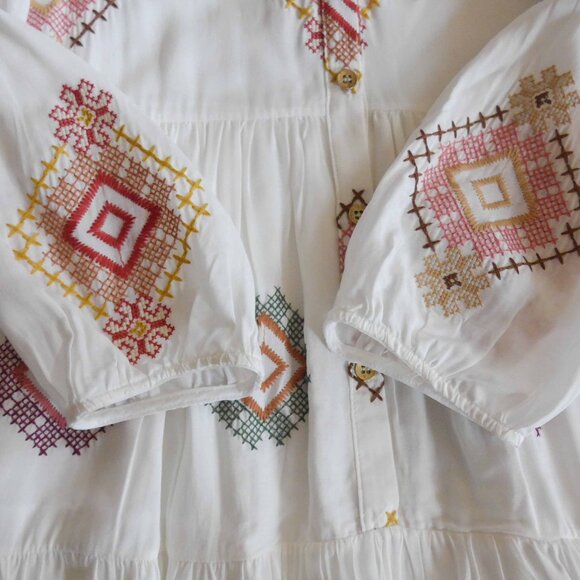 NWT Caffe’ d’Orzo Girls 12 Embroidered Folkish Dress - Picture 9 of 16